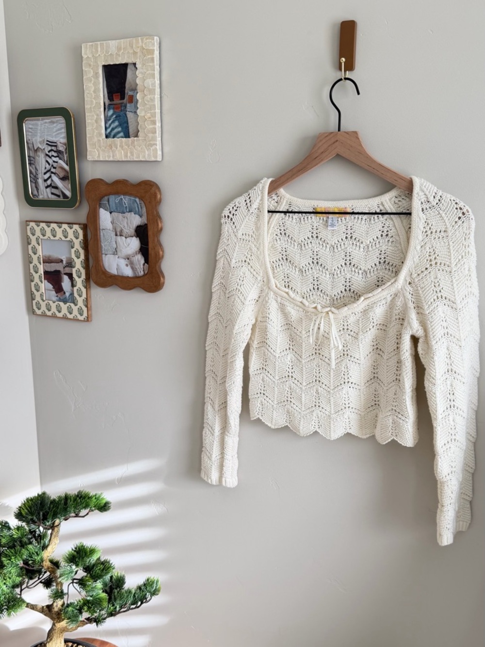 Urban Outfitters Blaire Crochet Square Neck Sweater - Picture 4 of 5